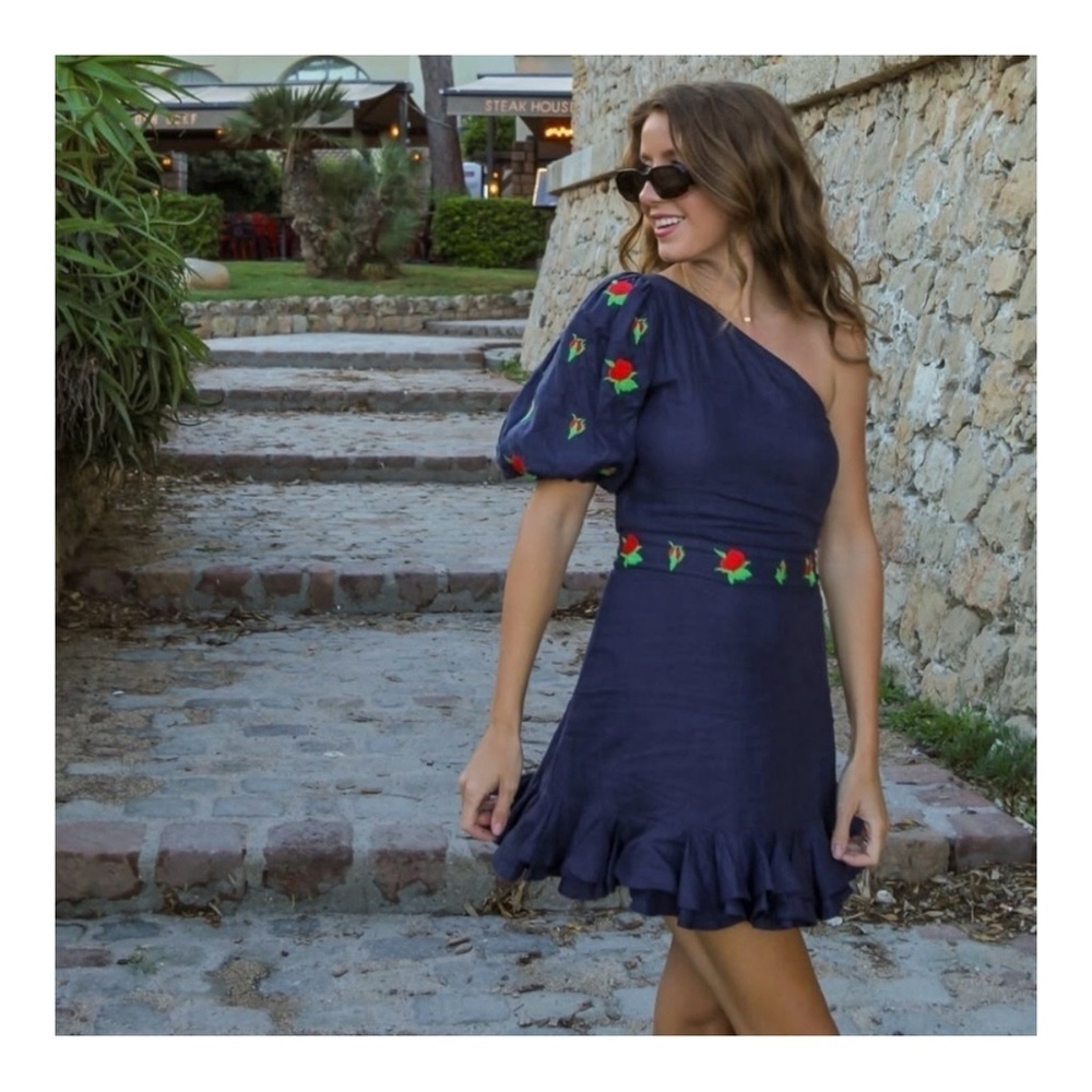 Fanm Mon Linen Flame dress NWT